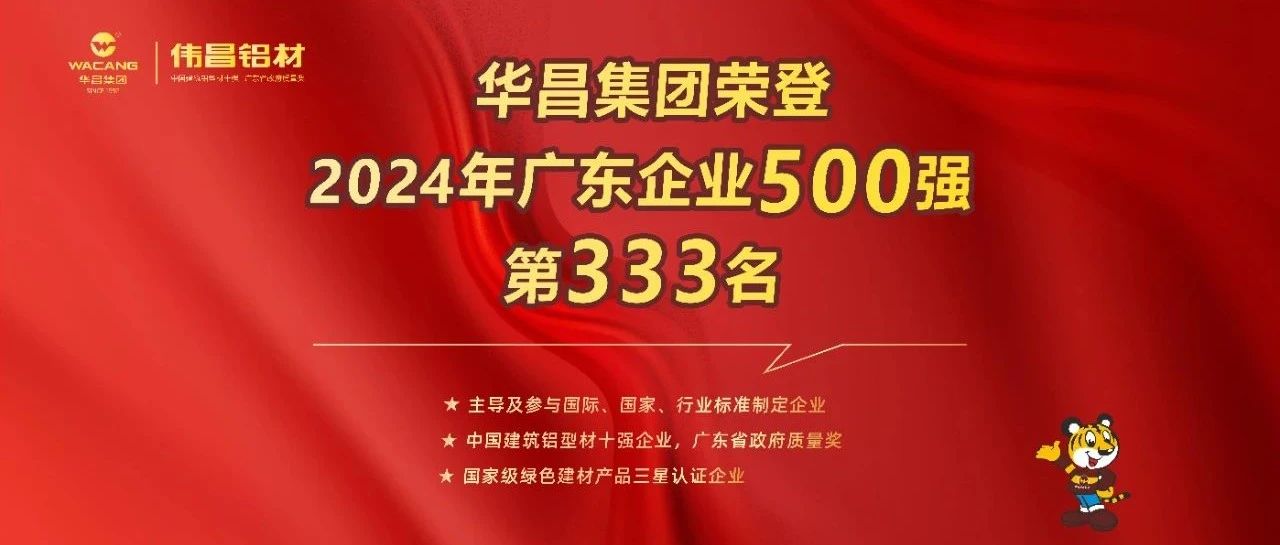 庆幸喜报 | Z6人生就是博集团荣登2024广东企业500强第333名